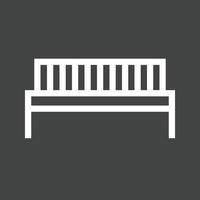 Bench Line Inverted Icon vector