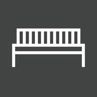 Bench Line Inverted Icon vector