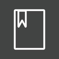 Bookmarked Document Line Inverted Icon vector