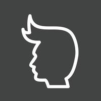 Hairstyle I Line Inverted Icon vector
