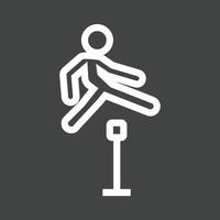 icono de línea de salto invertida vector