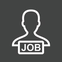 Job Opening Line Inverted Icon vector