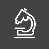 Microscope Line Inverted Icon vector