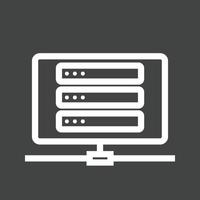 Corrupted Data Line Inverted Icon vector