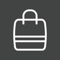 Handbag Line Inverted Icon vector