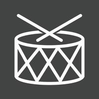 Drums Line Inverted Icon vector