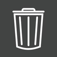 Dustbin Line Inverted Icon vector