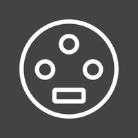 Settings Input SVideo Line Inverted Icon vector