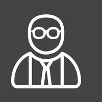 Nerd Line Inverted Icon vector