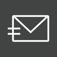 Sending Message Line Inverted Icon vector