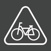 Cycle Stand sign Line Inverted Icon vector