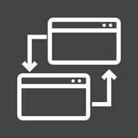 Pingback Line Inverted Icon vector
