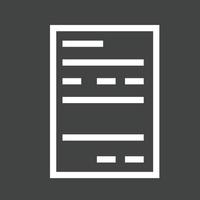 Atm Receipt Line Inverted Icon vector