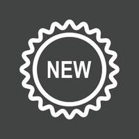 New Line Inverted Icon vector