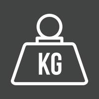 Weight Line Inverted Icon vector