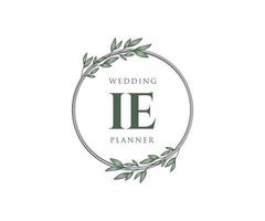 es decir, letras iniciales colección de logotipos de monogramas de boda, plantillas florales y minimalistas modernas dibujadas a mano para tarjetas de invitación, guardar la fecha, identidad elegante para restaurante, boutique, café en vector