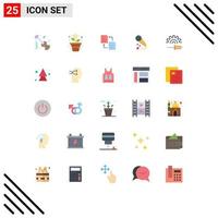 25 User Interface Flat Color Pack of modern Signs and Symbols of driver wedding file loving hearts Editable Vector Design Elements