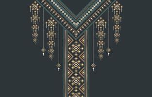 diseño de patrón de tela americana. use la geometría para crear un patrón de tela. diseño para la industria textil, moda femenina, borde de cuello, ropa y tela. vector