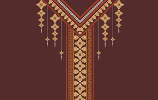 diseño de patrón de tela americana. use la geometría para crear un patrón de tela. diseño para la industria textil, moda femenina, borde de cuello, ropa y tela. vector