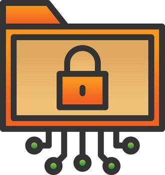 Data Encryption Vector Icon Design
