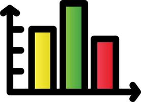 Column Chart Vector Icon Design