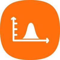 Bell Curve on Graph Vector Icon Design