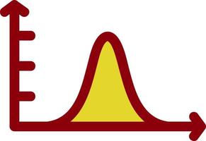 Bell Curve on Graph Vector Icon Design