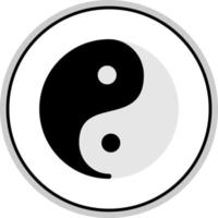 Yin Yang Vector Icon Design