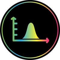 Bell Curve on Graph Vector Icon Design