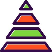 Pyramid Chart Vector Icon Design