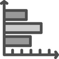 Horizontal Bar Chart Vector Icon Design