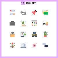 16 Creative Icons Modern Signs and Symbols of grain safe pin finance message Editable Pack of Creative Vector Design Elements