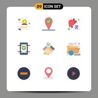 9 Creative Icons Modern Signs and Symbols of themes web disease development mobile Editable Vector Design Elements
