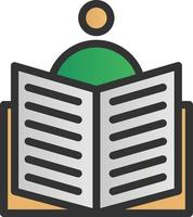 Book Reader Vector Icon Design