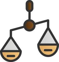 Balance Scale Left Vector Icon Design