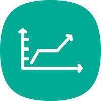 Rising Line Graph Vector Icon Design