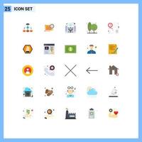Stock Vector Icon Pack of 25 Line Signs and Symbols for farm agriculture file project management business idea Editable Vector Design Elements