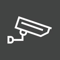 Security Camera Line Inverted Icon vector