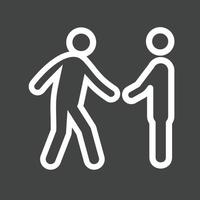 Shaking Hands Line Inverted Icon vector