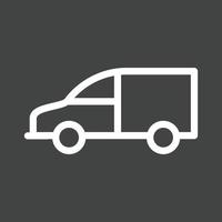 Delivery Car Line Inverted Icon vector