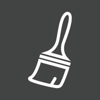 Large Paint Brush Line Inverted Icon vector