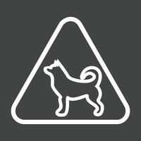 Animal sign II Line Inverted Icon vector