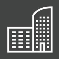 Building Line Inverted Icon vector