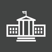 Presidential Building Line Inverted Icon vector
