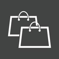 Shopping Bags Line Inverted Icon vector