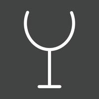 Goblet Line Inverted Icon vector