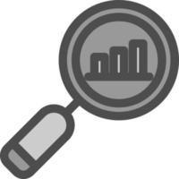 Search Statistics Vector Icon Design