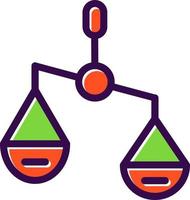 Balance Scale Right Vector Icon Design