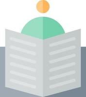 Book Reader Vector Icon Design