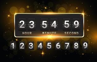 Digital countdown timer 03 Royalty Free Vector Image